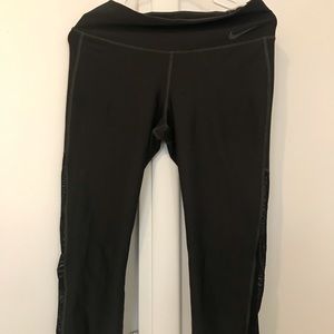 Nike Dri fit capris with mesh on the side